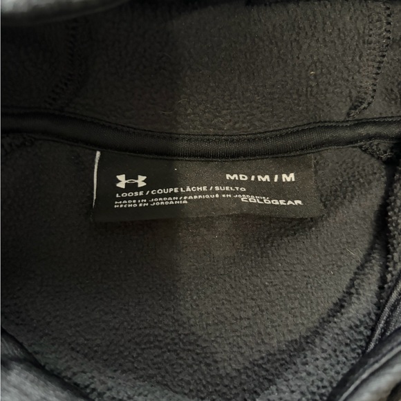 Under Armour Women's Charcoal Gray Pullover Hoodie with Logo - Picture 2 of 6